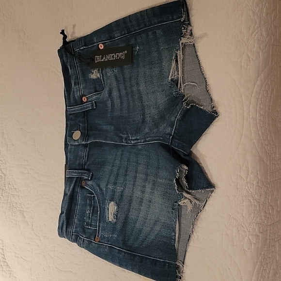 Blank NYC The Astor Brooklyn Baby Cut Off Raw Hem Distressed Shorts Size 26 - Picture 8 of 14